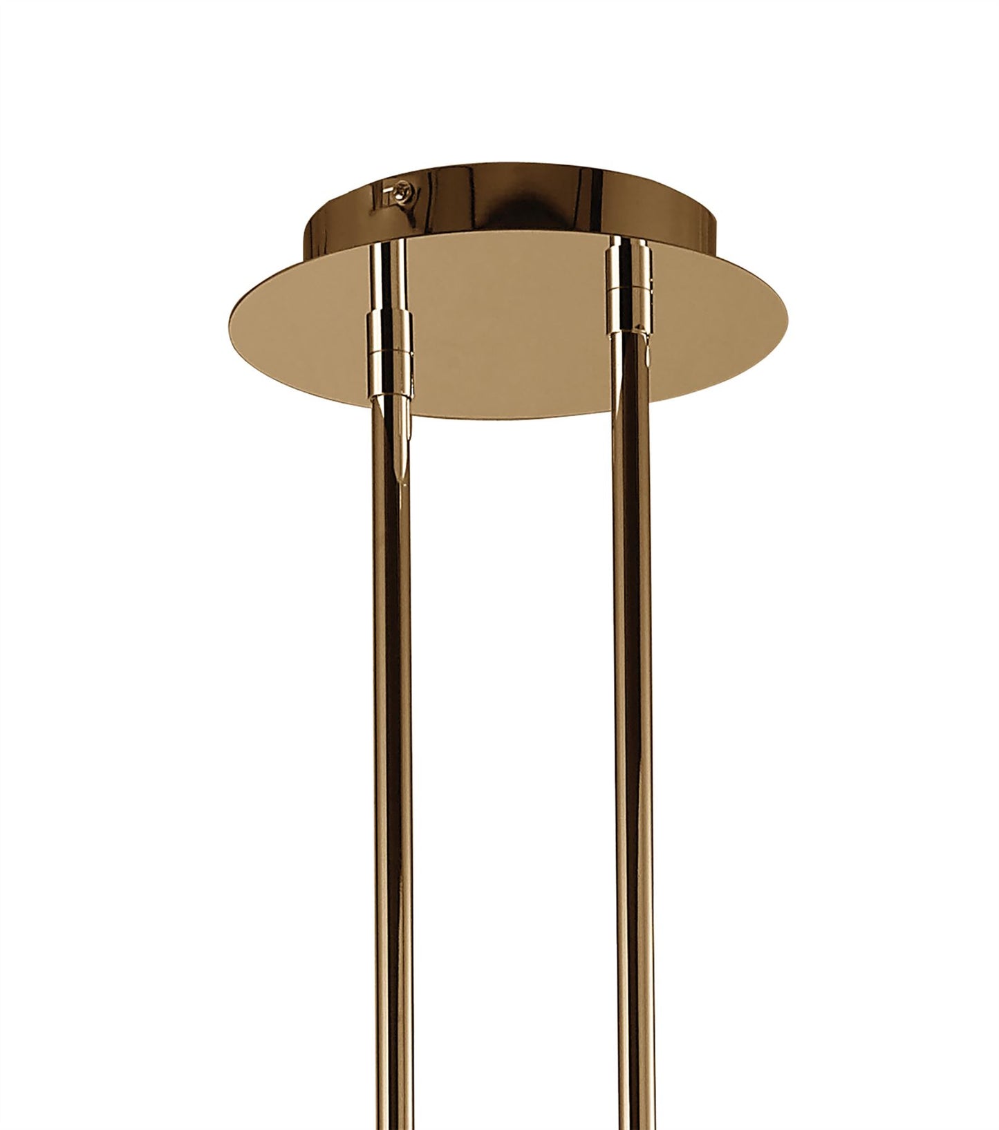 Mantra Tiffany Pendant 6+6 Light E27+G9 Oval, French Gold with Cream Shade & Clear Crystal