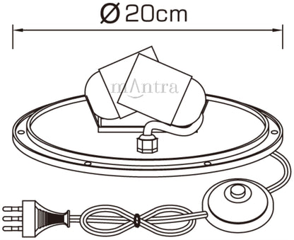 Mantra Huevo E27 Plate 2 Light CFL Indoor with Foot Switch, White