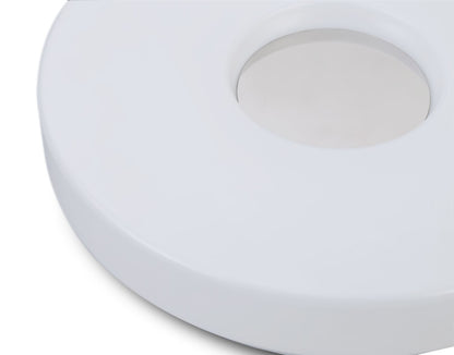 Deco Joop IP44 24W LED Large Flush Ceiling Light, 4000K 2000lm CRI80, Polished Chrome with White Acrylic Diffuser