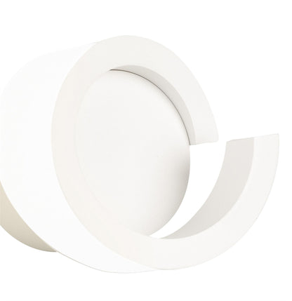 Mantra Tsunami 1 Light Round Wall Light, 12W LED, 3000K, 900lm, Sand White, 3yrs Warranty