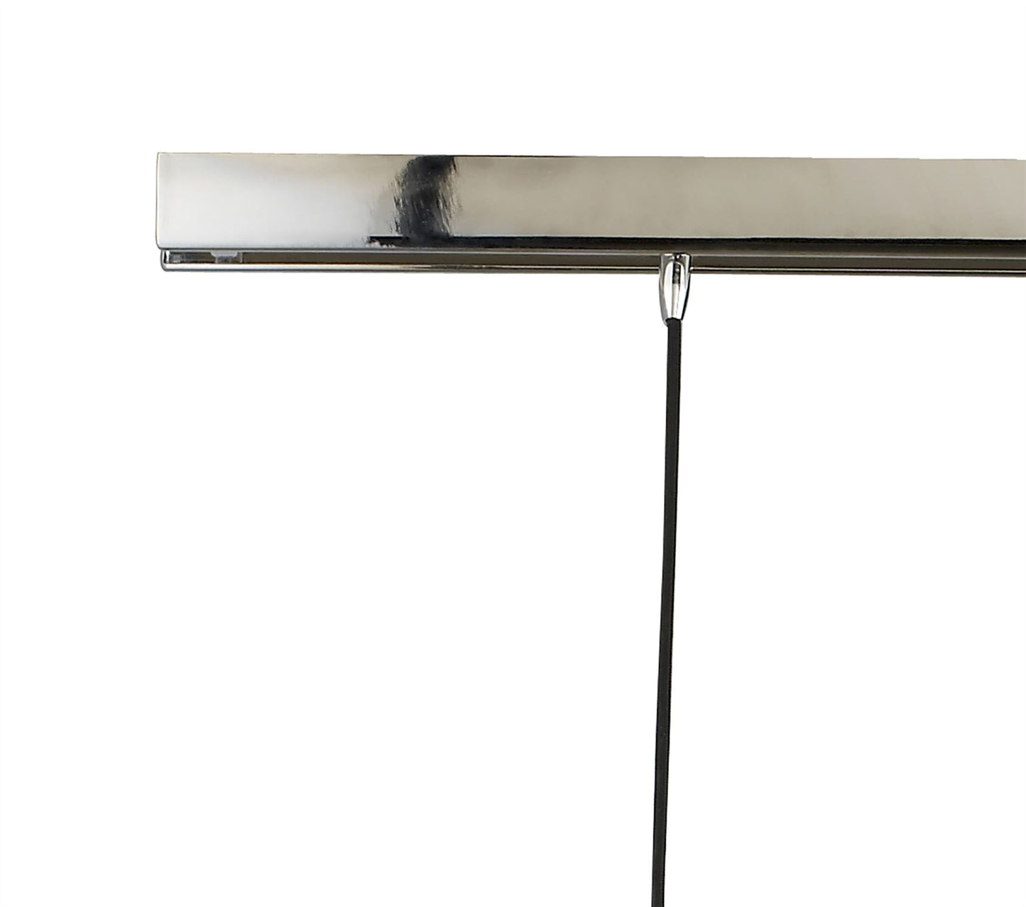 Mantra Lupin Linear Pendant 2 Light E27 Line, Gloss Black/White Acrylic/Polished Chrome, CFL Lamps INCLUDED