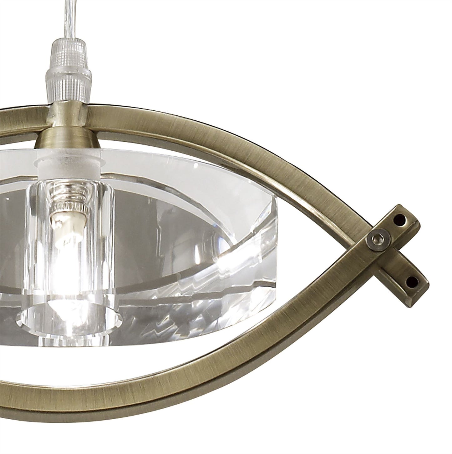 Mantra Kromo Pendant 1 Light G9, Antique Brass