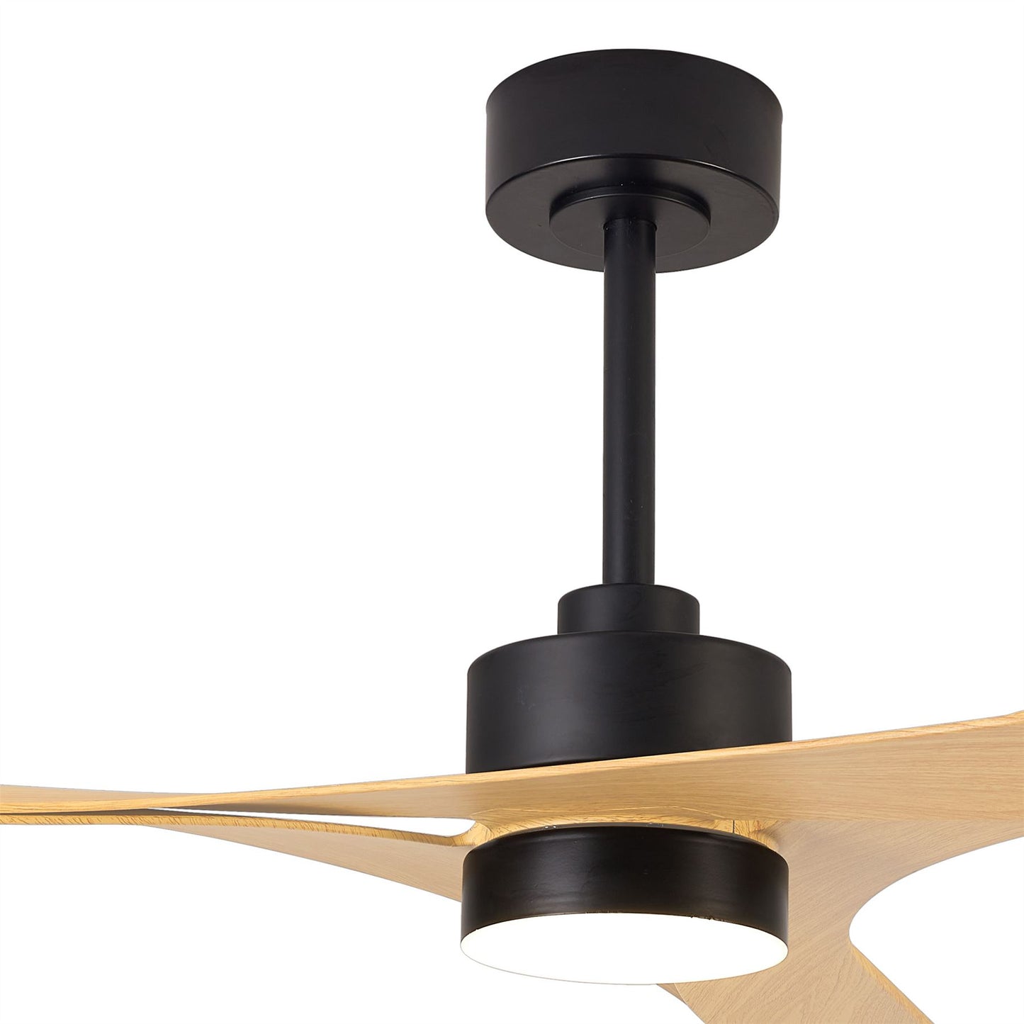 Thai 122cm 30W LED Dimmable Ceiling Light With Built-In 35W DC Fan, 2700-5000K Remote & APP Control, 2400lm, Black/Wood, 5yrs Warranty