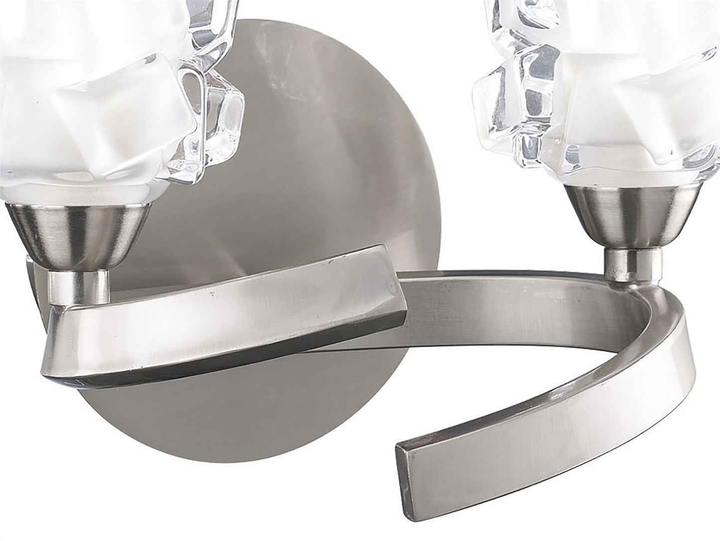 Mantra Ice Wall Light Switched 2 Light G9 ECO, Satin Nickel