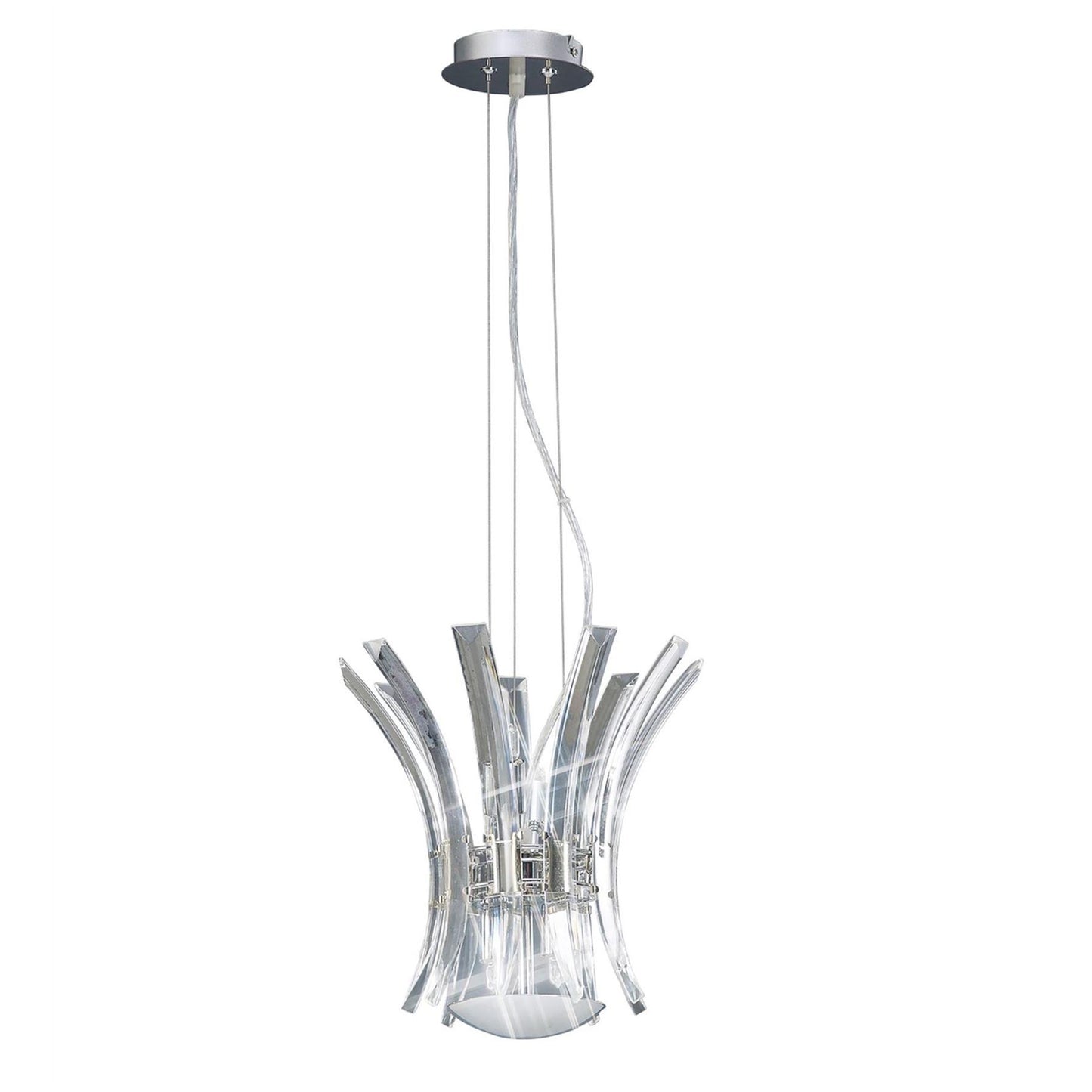 Diyas Sinclair 32cm  4 Light G9 Polished Chrome Ceiling Pendant Light Fitting