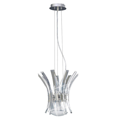 Diyas Sinclair 32cm  4 Light G9 Polished Chrome Ceiling Pendant Light Fitting