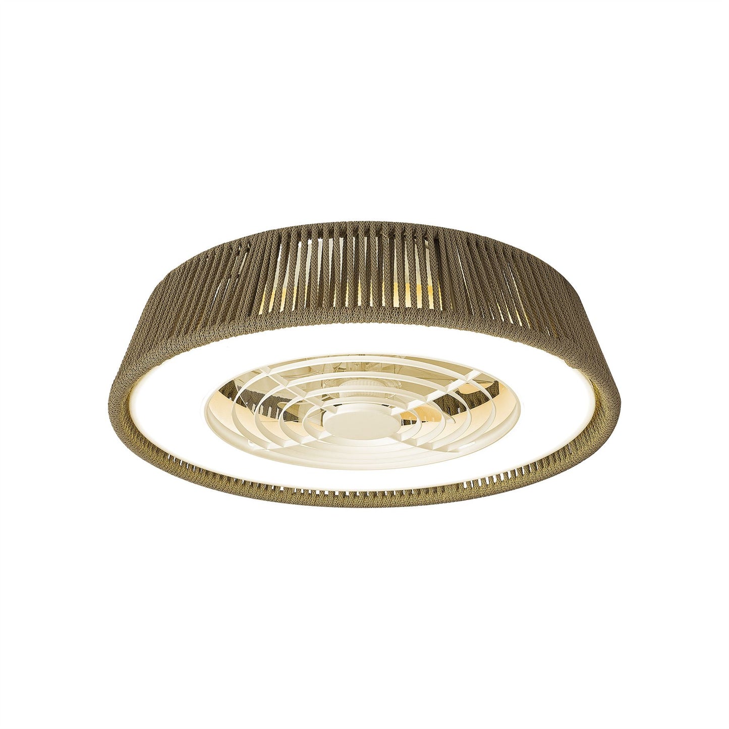 Polinesia Nautica 57.5cm 55W LED Dimmable Ceiling Light With Built-In 25W DC Reversible Fan, Beige Oscu, 3800lm, 5yrs Warranty