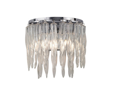 Diyas Tropez Wall Light 2 Light G9 Polished Chrome/Glass