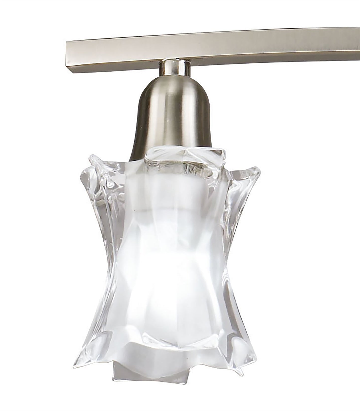 Mantra Alaska GU10 49cm Pendant Convertible To Semi Flush 4 Light L1/SGU10, Satin Nickel, CFL Lamps INCLUDED