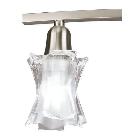 Mantra Alaska GU10 49cm Pendant Convertible To Semi Flush 4 Light L1/SGU10, Satin Nickel, CFL Lamps INCLUDED