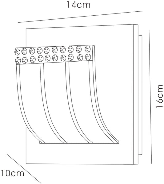 Diyas Charis Wall Light 1 Light G9 Polished Chrome/Glass/Crystal