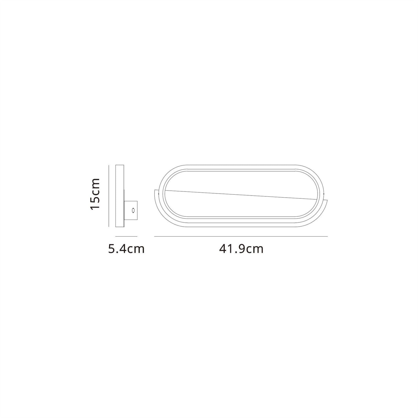 Mantra Marmol Wall Light Oval, 20W LED, 3000K, 1800lm, White Marble/White, 3yrs Warranty