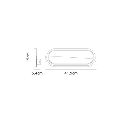 Mantra Marmol Wall Light Oval, 20W LED, 3000K, 1800lm, White Marble/White, 3yrs Warranty