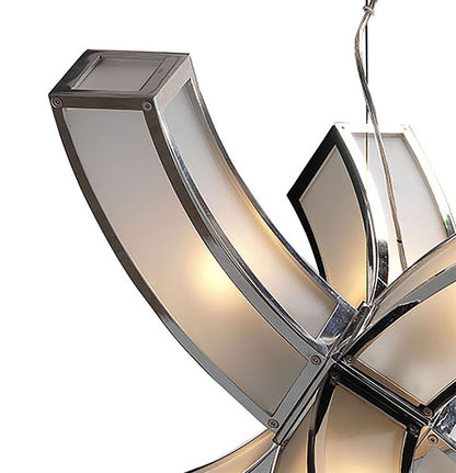Mantra M0398 Duna E27 Pendant 6 arms 6 Light E27, Polished Chrome/White Acrylic