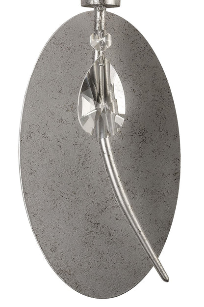 Mantra M6305 Sophie Wall Light, 1 x E14 (Max 20W), Silver Painting, White Shade