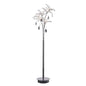 Diyas Kenzo Floor Lamp 6 Light G4 Polished Chrome/Crystal, NOT LED/CFL Compatible