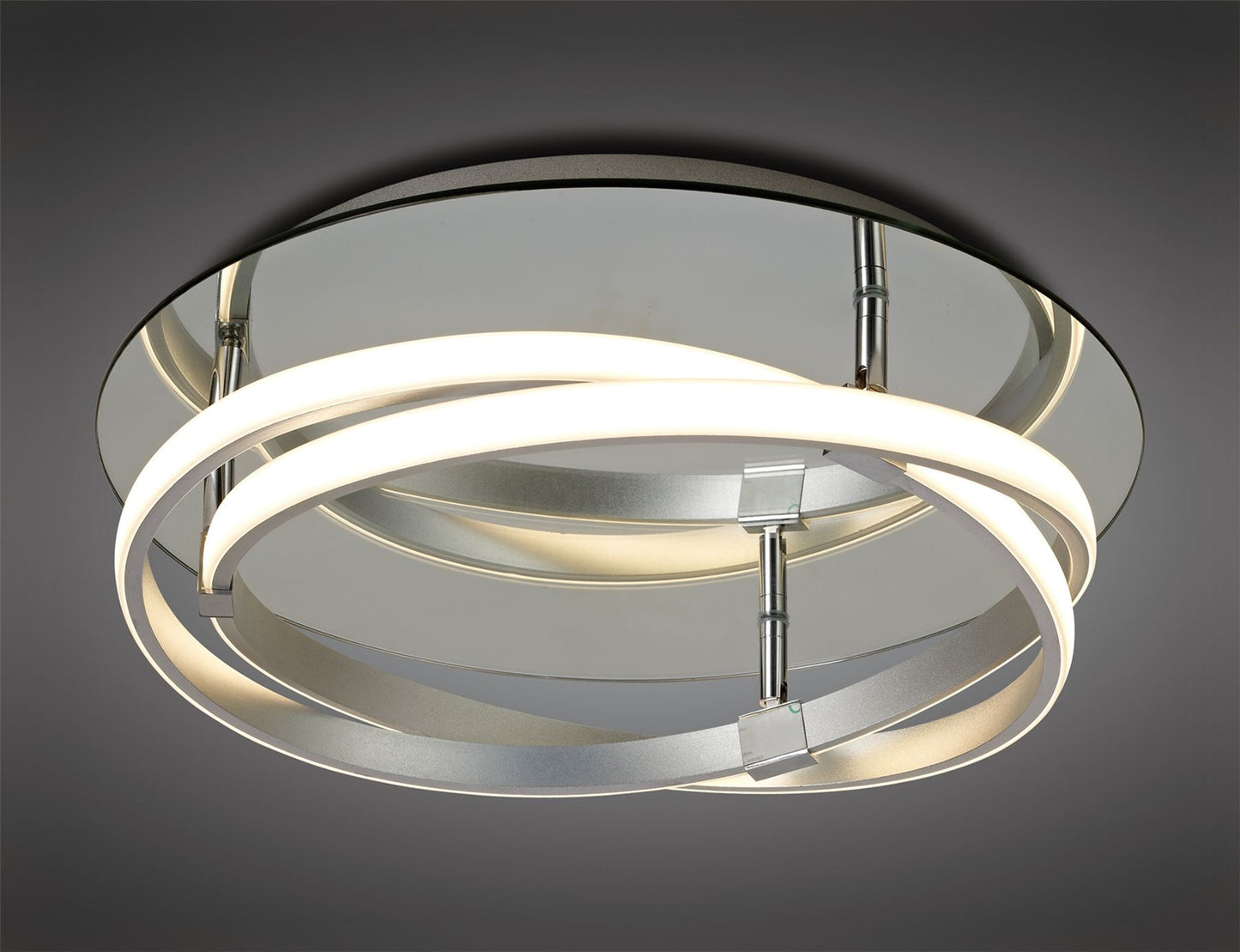 Mantra M5727 Infinity Flush 30W LED 3000K, 2500lm, Dimmable Silver/Polished Chrome/White Acrylic, 3yrs Warranty - M5727 Ceiling
