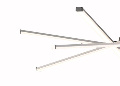 Mantra M5913 Star LED Pendant 69cm Round 42W 3000K, 3700lm, Dimmable Silver/Frosted Acrylic/Polished Chrome, 3yrs Warranty