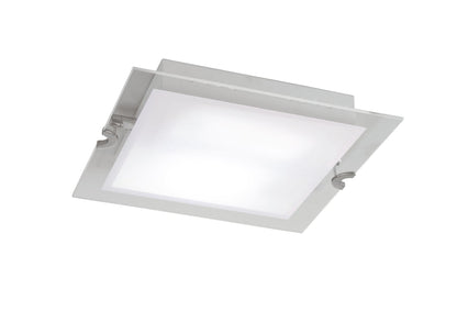 Mantra Fusion Melbourne Square Ceiling 15W LED 3000K, 1350lm, Polished Chrome/Frosted White Glass, 3yrs Warranty Ceiling