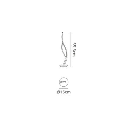 Mantra M6109 Corinto Table Lamp 55cm, 12W LED, 3000k, 960lm, Silver Chrome, Touch Dimmer, 3yrs Warranty