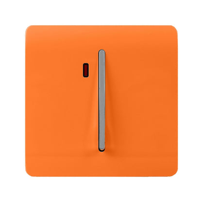 Trendi Artistic Modern Glossy 45 A Tactile Light Switch & Neon Insert Orange