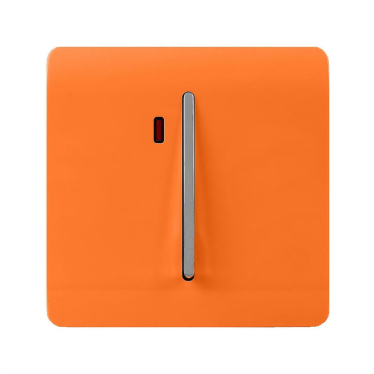 Trendi Artistic Modern Glossy 45 A Tactile Light Switch & Neon Insert Orange