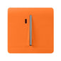 Trendi Artistic Modern Glossy 45 A Tactile Light Switch & Neon Insert Orange