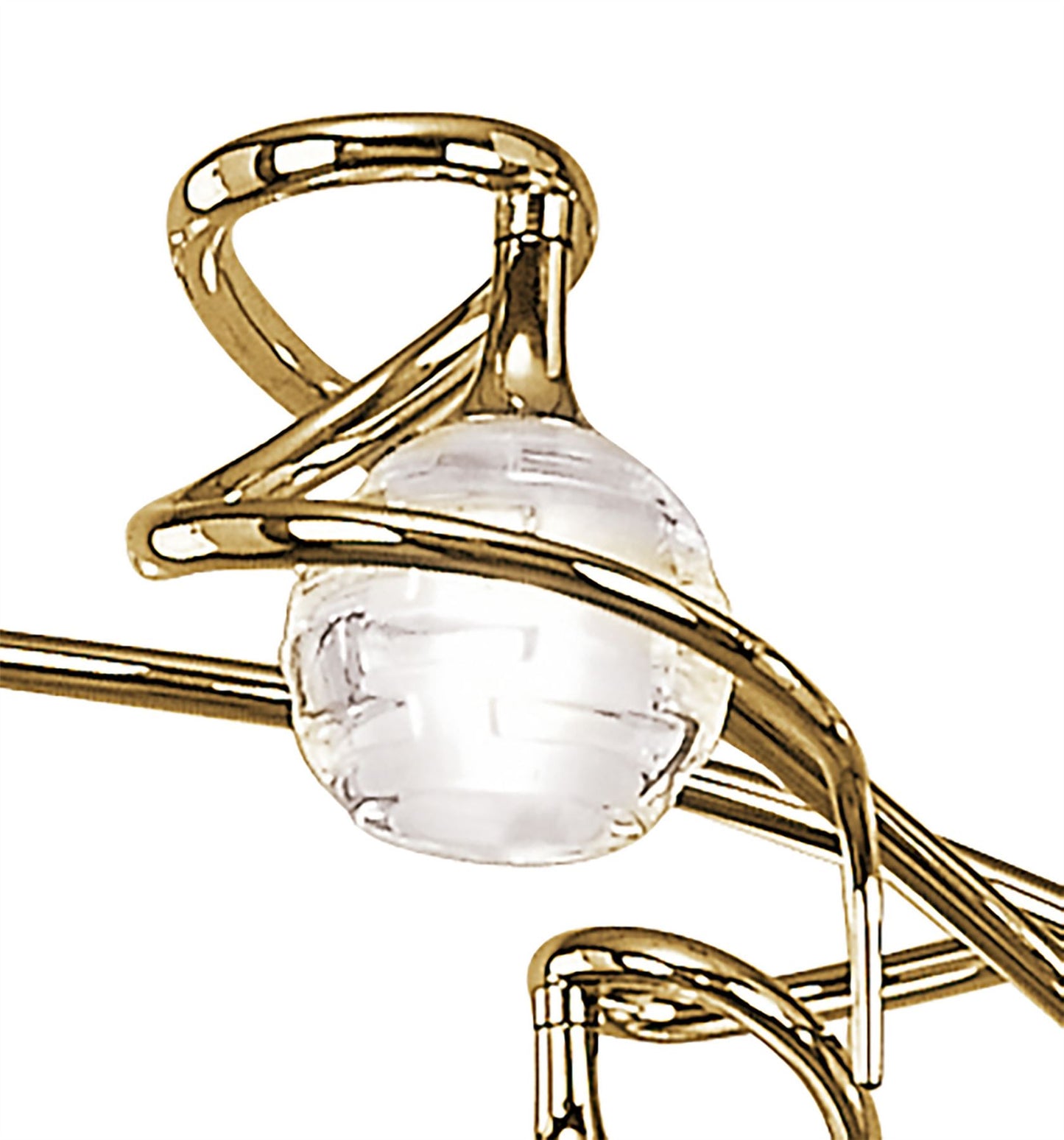 Mantra Dali 70cm Telescopic Pendant Convertible To Semi Flush 6 Light G9, Polished Brass