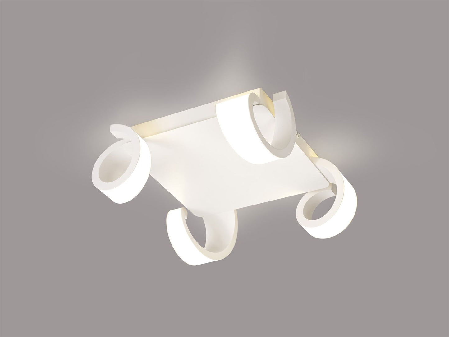 Mantra Tsunami 4 Light Square Ceiling Light, 48W LED, 3000K, 3600lm, Sand White, 3yrs Warranty