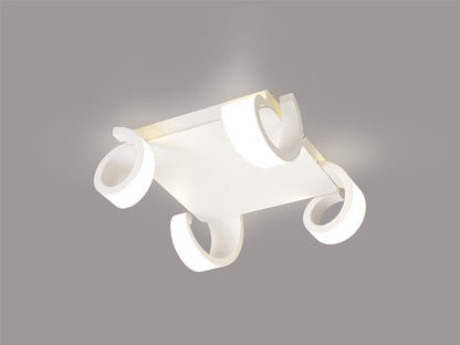 Mantra Tsunami 4 Light Square Ceiling Light, 48W LED, 3000K, 3600lm, Sand White, 3yrs Warranty