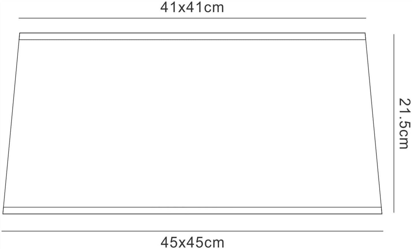 Mantra M5304 Habana White Square Shade, 450/450x215mm, Suitable for Pendant Lights
