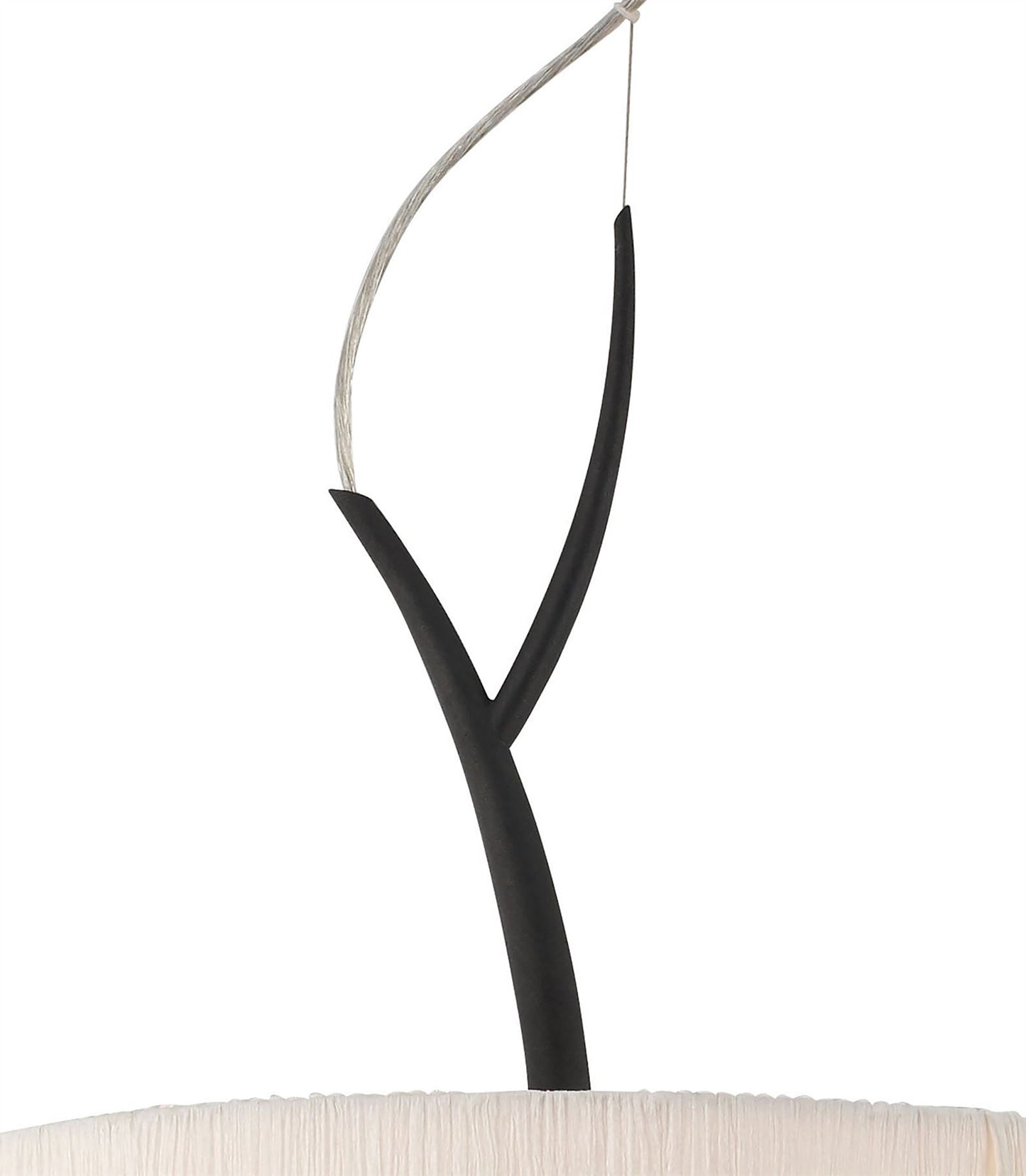 Mantra M1153 Eve Pendant 3 Light E27, Anthracite with White Round Shade