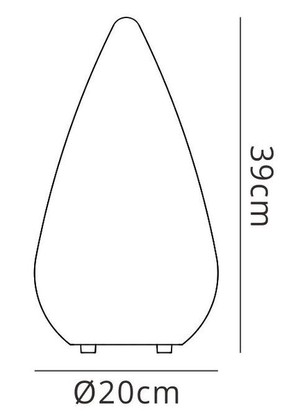 Mantra M1495 Palma Table Lamp Induction LED RGB Outdoor IP44, Opal White