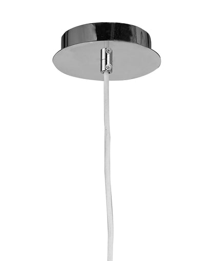 Mantra M4823 Triangle Pendant Small 1 Light E27, Gloss White/Polished Chrome