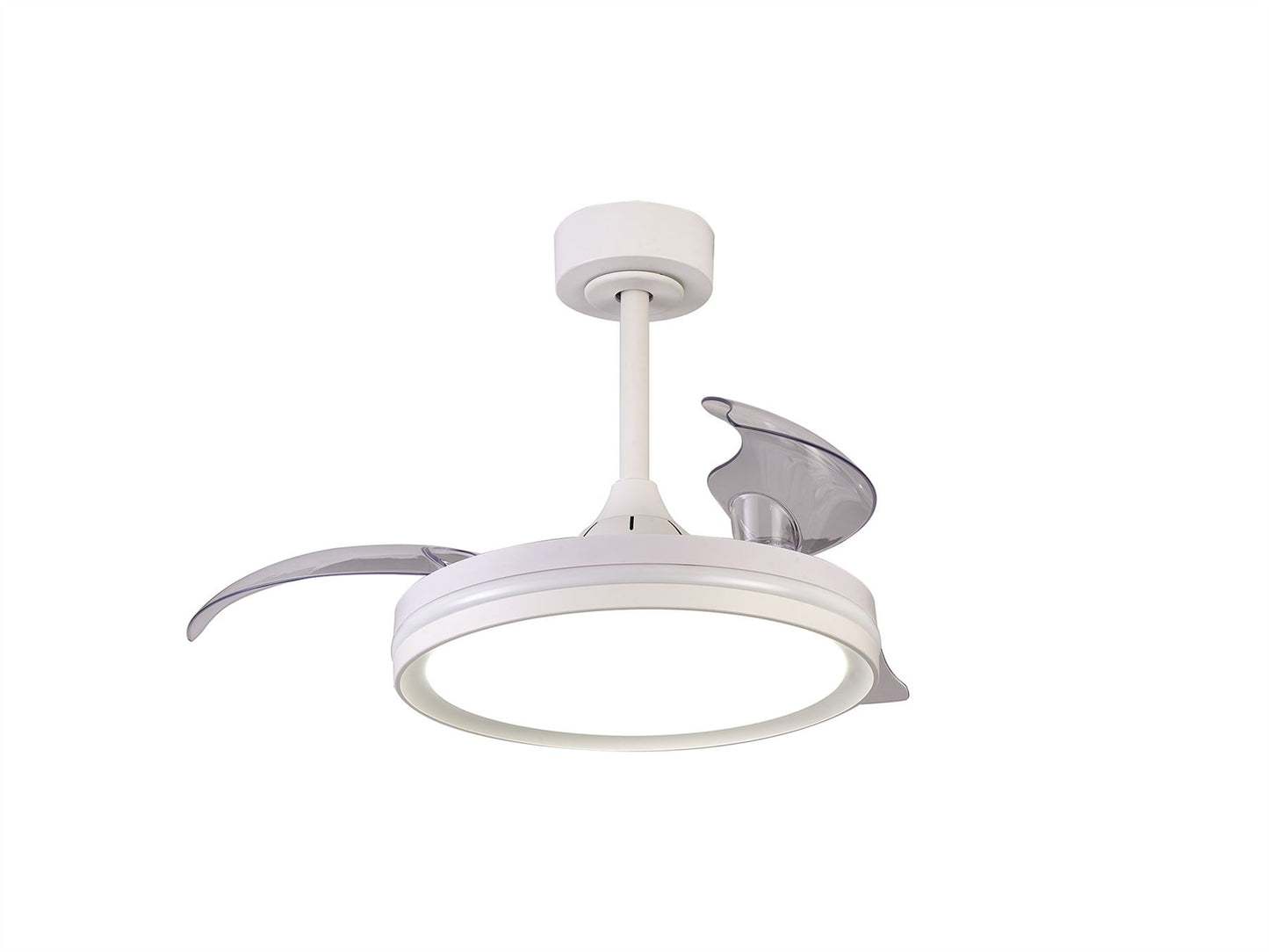 North 40W LED Dimmable White/RGB Ceiling Light With Built-In 28W DC Reversible Fan, Remote Control 3000-6500K, 2500lm, White, 5yrs Warranty