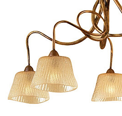 Mantra (0039 001) Tentacle 78cm Pendant 5 Light E14, Rustic Gold
