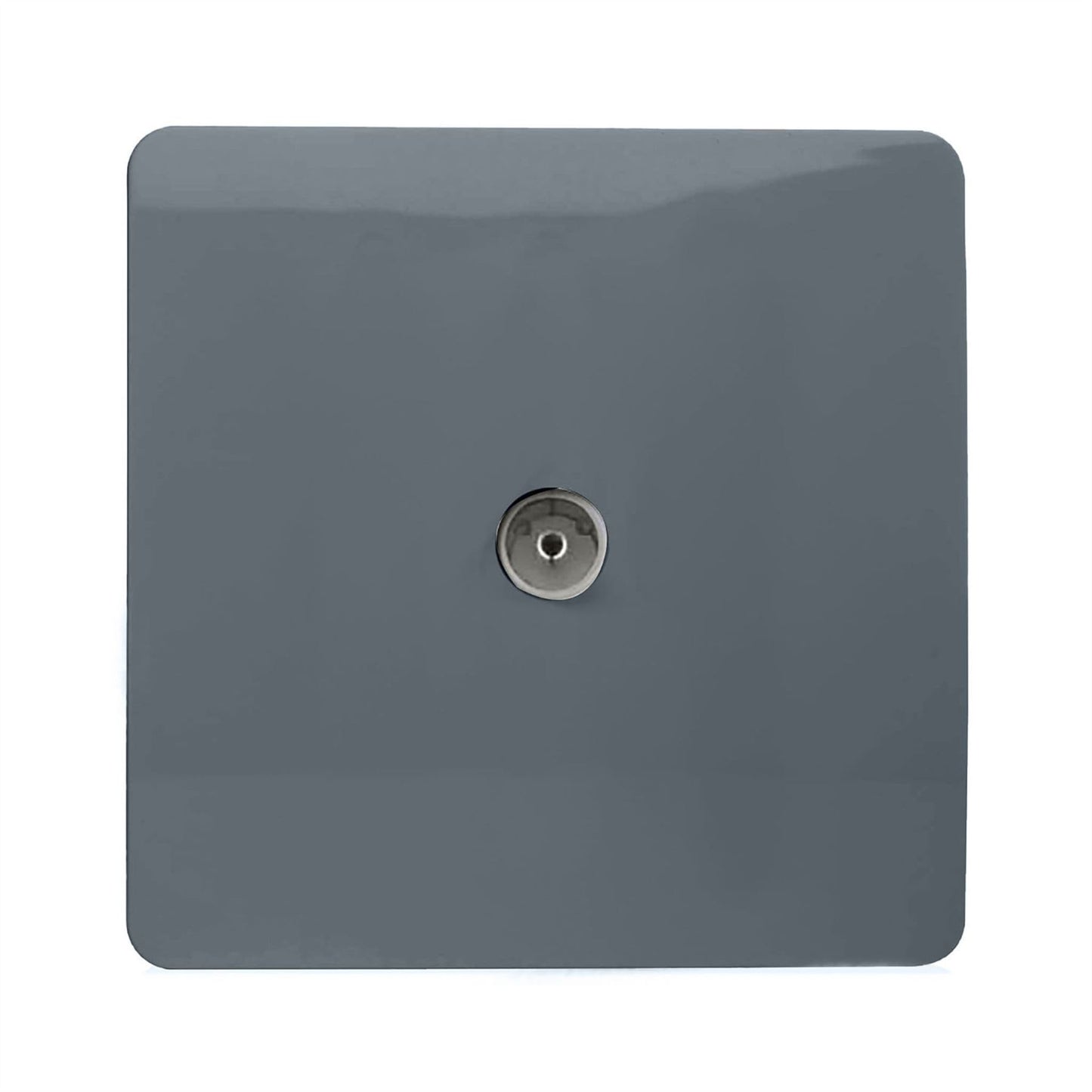 Trendi Artistic Modern Glossy Tactile TV Socket Warm Grey