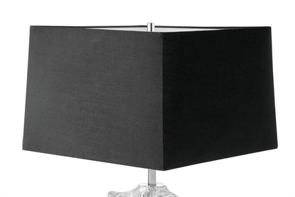 Mantra M0793 Akira Table Lamp 2 Light E27, Polished Chrome with Black Shade
