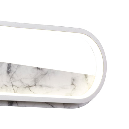 Mantra Marmol Wall Light Oval, 20W LED, 3000K, 1800lm, White Marble/White, 3yrs Warranty
