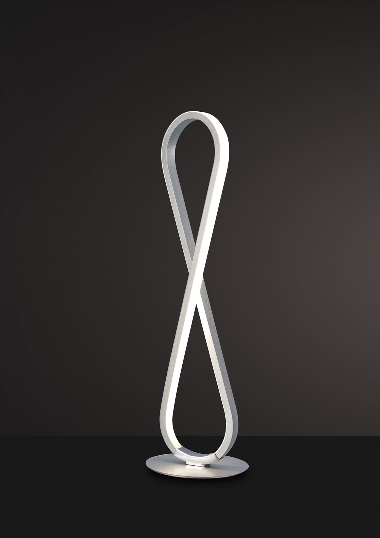 Mantra M5984 Bucle Table Lamp 18W LED 3000K, 1550lm, Polished Chrome/Frosted Acrylic, 3yrs Warranty