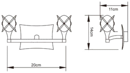 Mantra Rosa Del Desierto Wall Light Switched 2 Light G9, Antique Brass