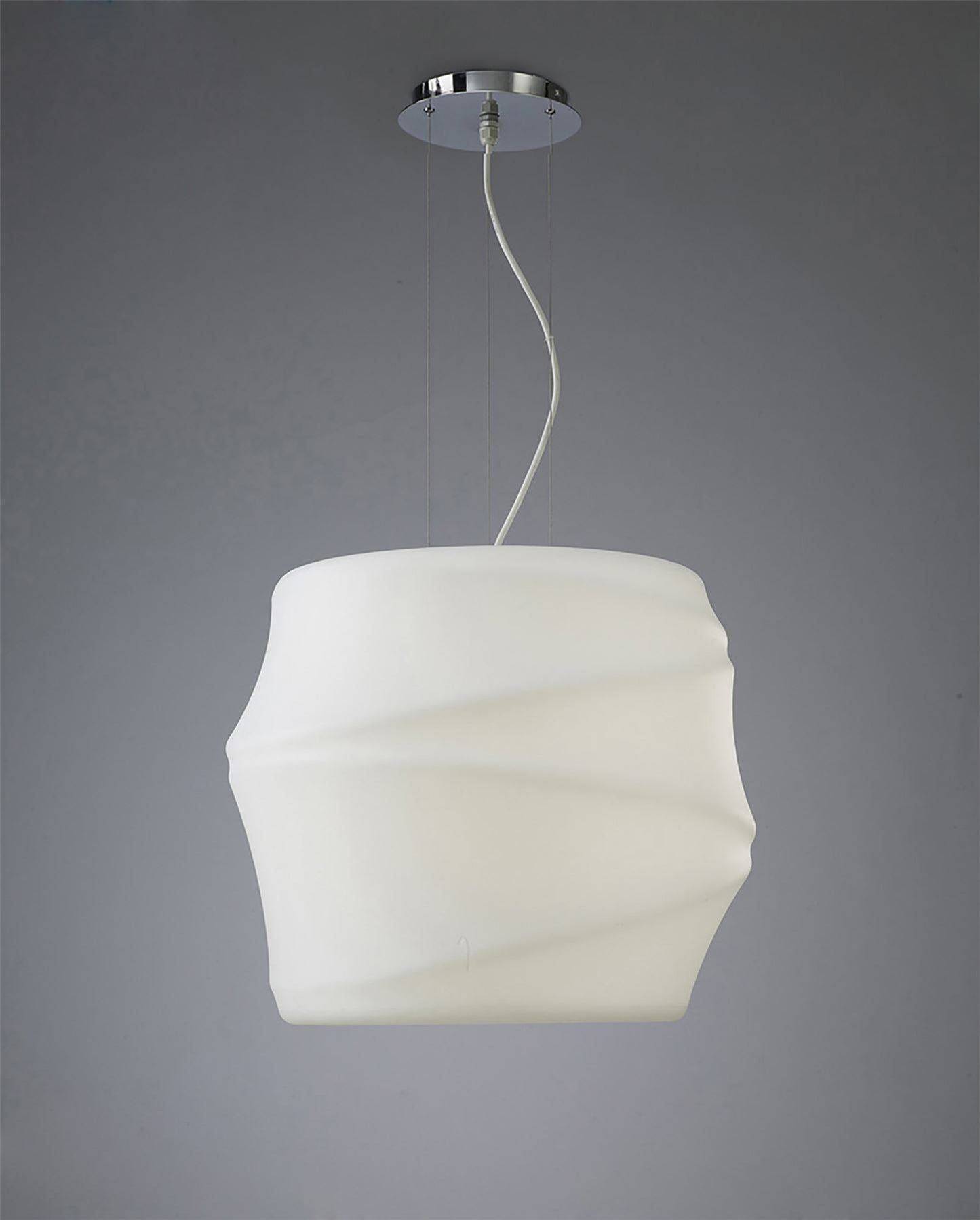 Mantra Bambu 57cm Pendant 1 Light E27 Outdoor IP44, Opal White