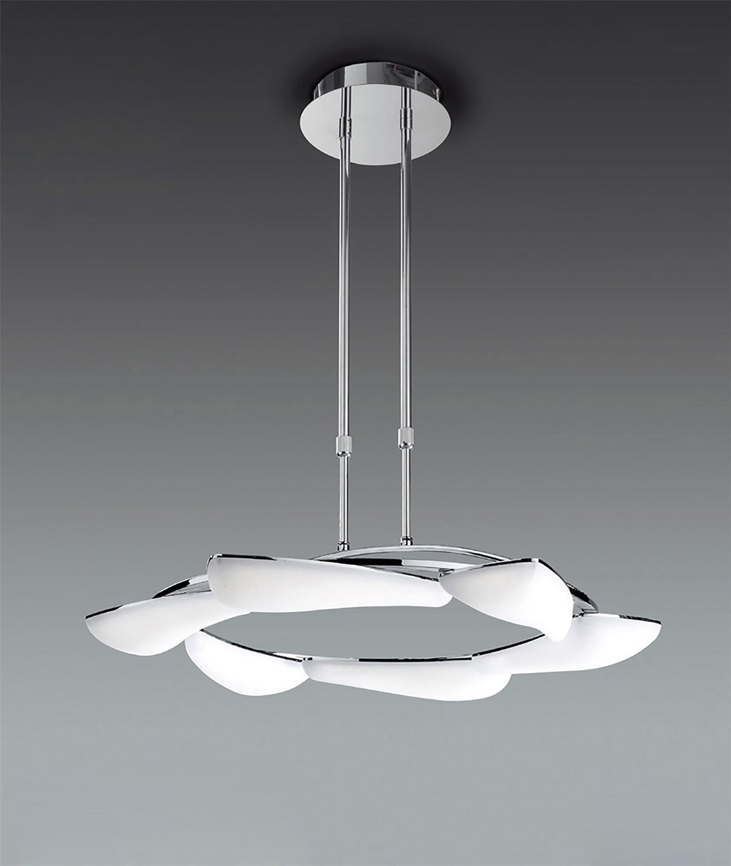 Mantra Mistral LED M3800 Mistral Telescopic 36W LED Round 3000K, 3240lm, Polished Chrome/Frosted Acrylic, 3yrs Warranty - M3800 Ceiling