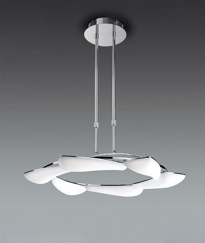 Mantra Mistral LED M3800 Mistral Telescopic 36W LED Round 3000K, 3240lm, Polished Chrome/Frosted Acrylic, 3yrs Warranty - M3800 Ceiling