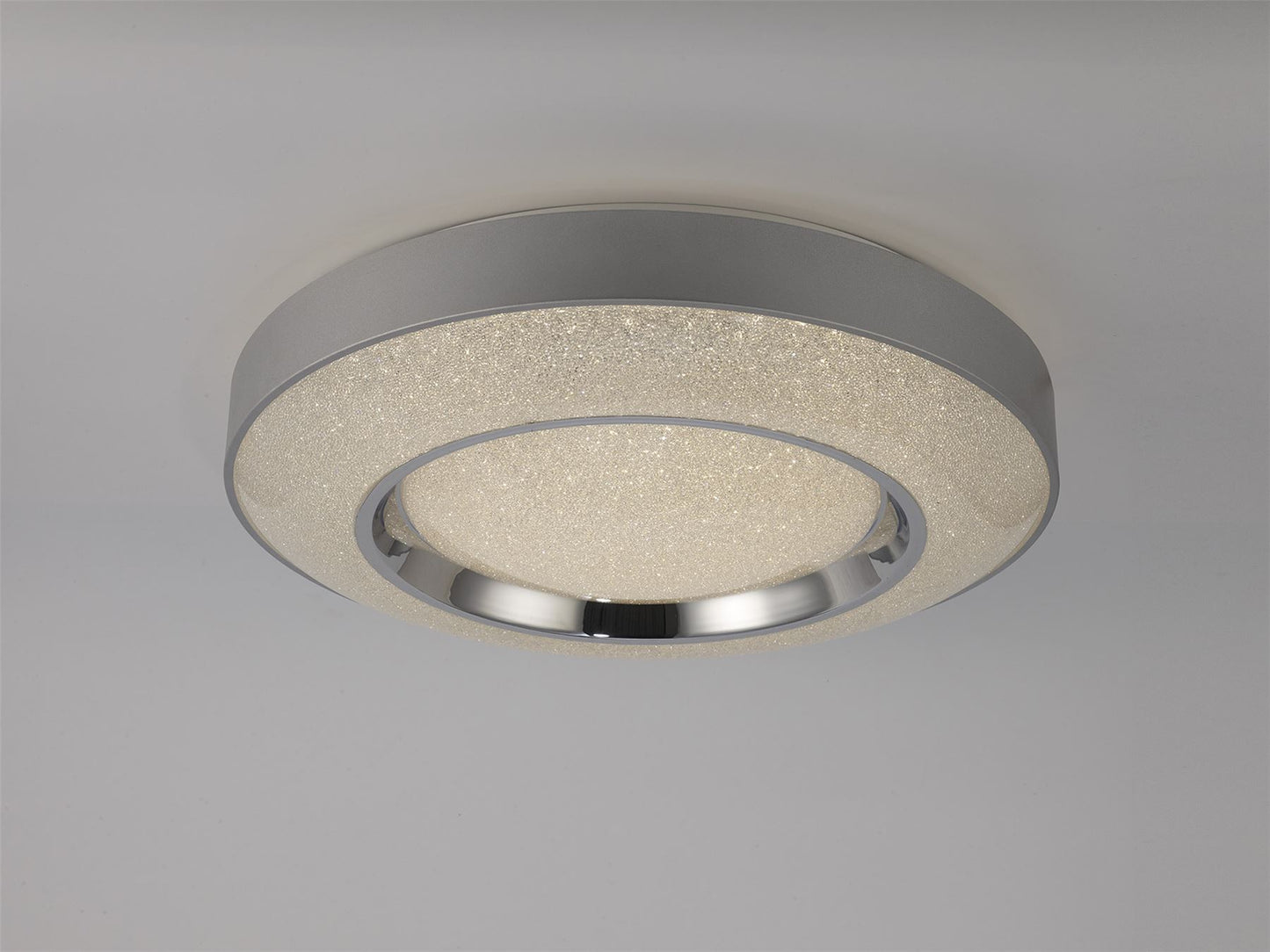 Mantra Fusion Santorini 52cm Ceiling 36W LED with Remote Control 3000K-6000K, 2400lm, Polished Chrome/Silver, 3yrs Warranty Ceiling