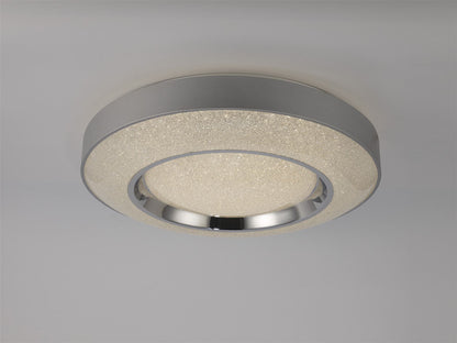 Mantra Fusion Santorini 52cm Ceiling 36W LED with Remote Control 3000K-6000K, 2400lm, Polished Chrome/Silver, 3yrs Warranty Ceiling