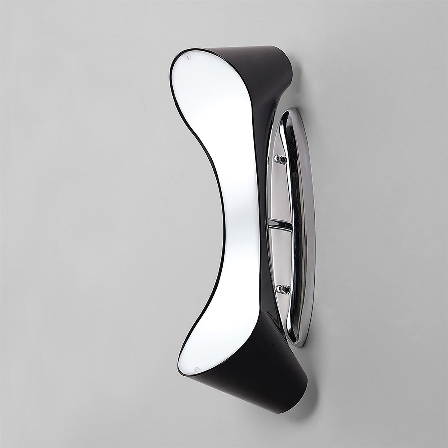 Mantra M1554 Ora Wall Light 2 Light E27, Gloss Black/White Acrylic/Polished Chrome