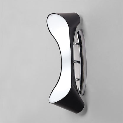Mantra M1554 Ora Wall Light 2 Light E27, Gloss Black/White Acrylic/Polished Chrome