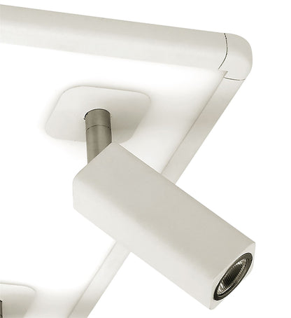 Mantra M5251 Ibiza Ceiling Light 4 Head with Backlit Light 4x5W+20W LED Square White, 3000lm, 4000K, 3yrs Warranty