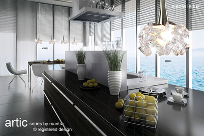 Mantra M3963 Artic Pendant 1 Light E27 Large, Polished Chrome